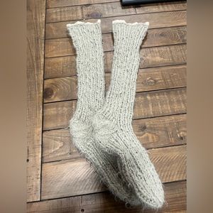 Tall tan socks